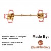 6" Designer Brass Cabin Hook 